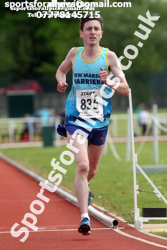 Senior and under-20s mens 5000 metres, North Eastern Track and Fields Champs., Middlesbrough. Photo: David T. Hewitson/Sports for All Pics